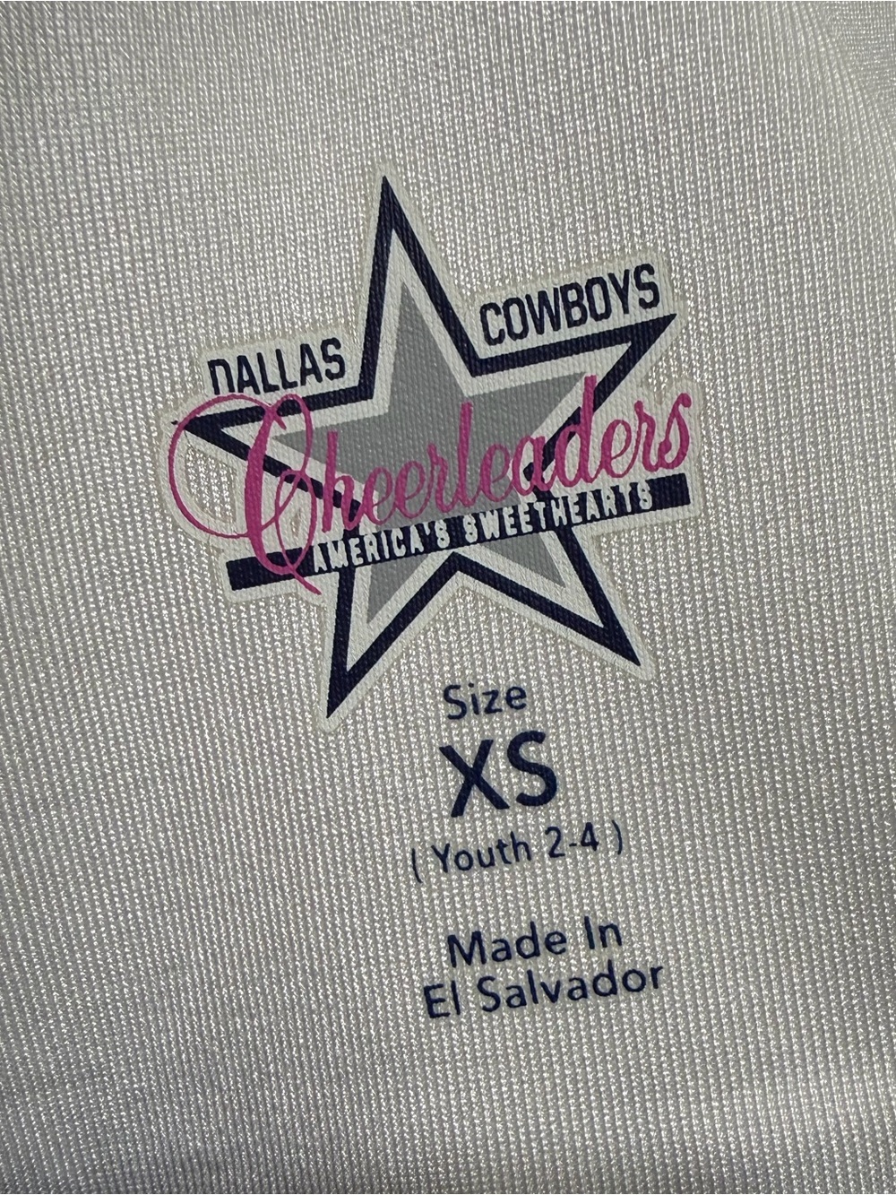 Official Dallas Cowboys Cheerleaders 2pc Uniform - Youth XS (size 2/4) - Picture 2 of 5